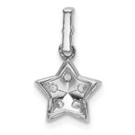 14k White Gold 1/8 carat Diamond Star Pendant - Image 3