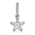 14k White Gold 1/10 carat Diamond Star Pendant - Image 3