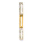 14k Polished 1/5 carat Diamond Rectangle Link Chain Slide