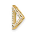 14k Polished 1/10 carat Diamond Triangle Chain Slide - Image 4