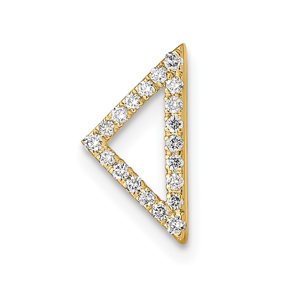 PM6856-010-YA.jpg 14k Polished 1/10 carat Diamond Triangle Chain Slide - Image 1