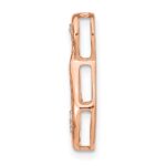 14k Rose Gold 1/8 carat Diamond Double Teardrop Chain Slide - Image 2