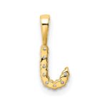 14k 1/10 carat Lab Grown Diamond VS/SI+ G+ Complete Letter J Initial Pendant - Image 3