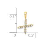 14k 1/8 carat Lab Grown Diamond VS/SI+ G+ Complete Letter X Initial Pendant - Image 4