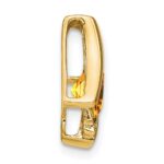 14k 6mm Cushion Citrine and Diamond Chain Slide - Image 2