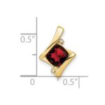 10k Yellow Gold Garnet and Diamond Pendant - Image 3