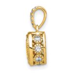 14k 7x5mm Oval Citrine and Diamond Pendant - Image 2