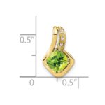 10k Peridot and Diamond Pendant - Image 2