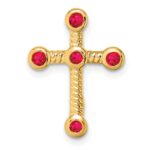 14k Ruby Cross Chain Slide