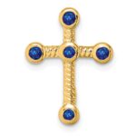 10k Sapphire Cross Chain Slide