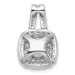14k White Gold 1 1/2 carat Lab Grown Diamond VS/SI+ G+ Complete Double Halo Pendant - Image 3