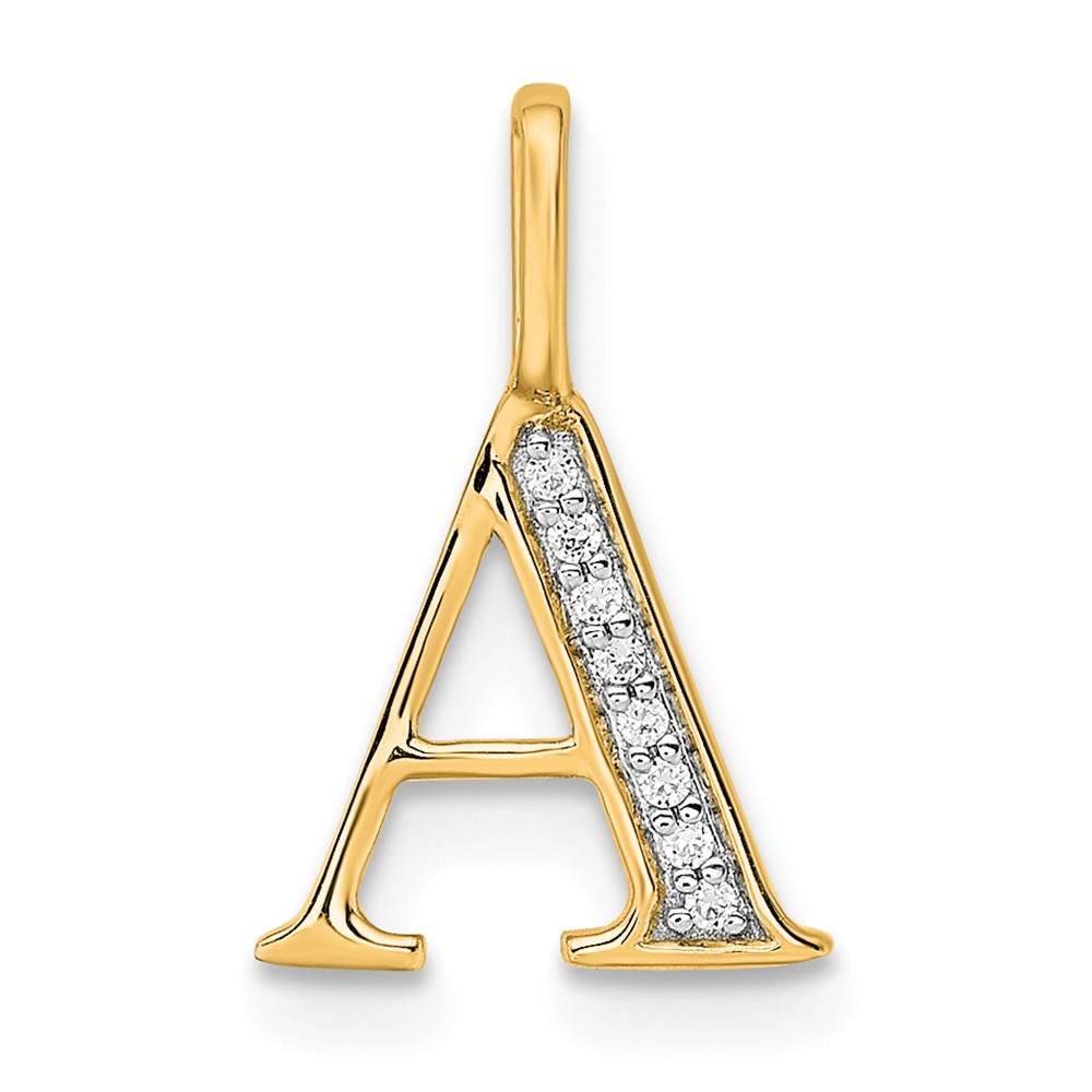 PM8365A-002-1YA.jpg 10K Diamond Letter A Initial Pendant - Image 1