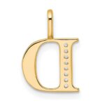 10K Diamond Letter D Initial Pendant - Image 3