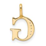 14k Diamond Letter G Initial Pendant - Image 3