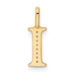 14k Diamond Letter I Initial Pendant - Image 3