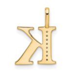14k Diamond Letter K Initial Pendant - Image 3