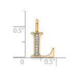 10K Diamond Letter L Initial Pendant - Image 4