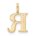 10K Diamond Letter R Initial Pendant - Image 3