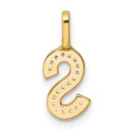 14K  Gold Diamond Letter S Initial Pendant - Image 3