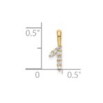 14K Diamond Number 1 Pendant - Image 3