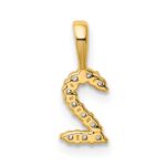 14K Diamond Number 2 Pendant - Image 4