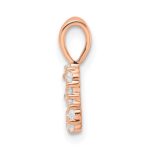 14k Rose Gold Diamond Number 3 Pendant - Image 2