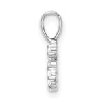14k White Gold Diamond Number 6 Pendant - Image 2