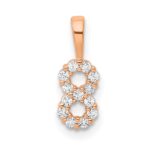14k Rose Gold Diamond Number 8 Pendant
