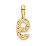 14K Diamond Number 9 Pendant - Image 4