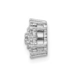 14k White Gold 1/4 carat Lab Grown Diamond VS/SI+ G+ Complete Chain Slide Pendant - Image 2