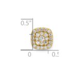 14k 3/8 carat Lab Grown Diamond VS/SI+ G+ Complete Chain Slide Pendant - Image 3