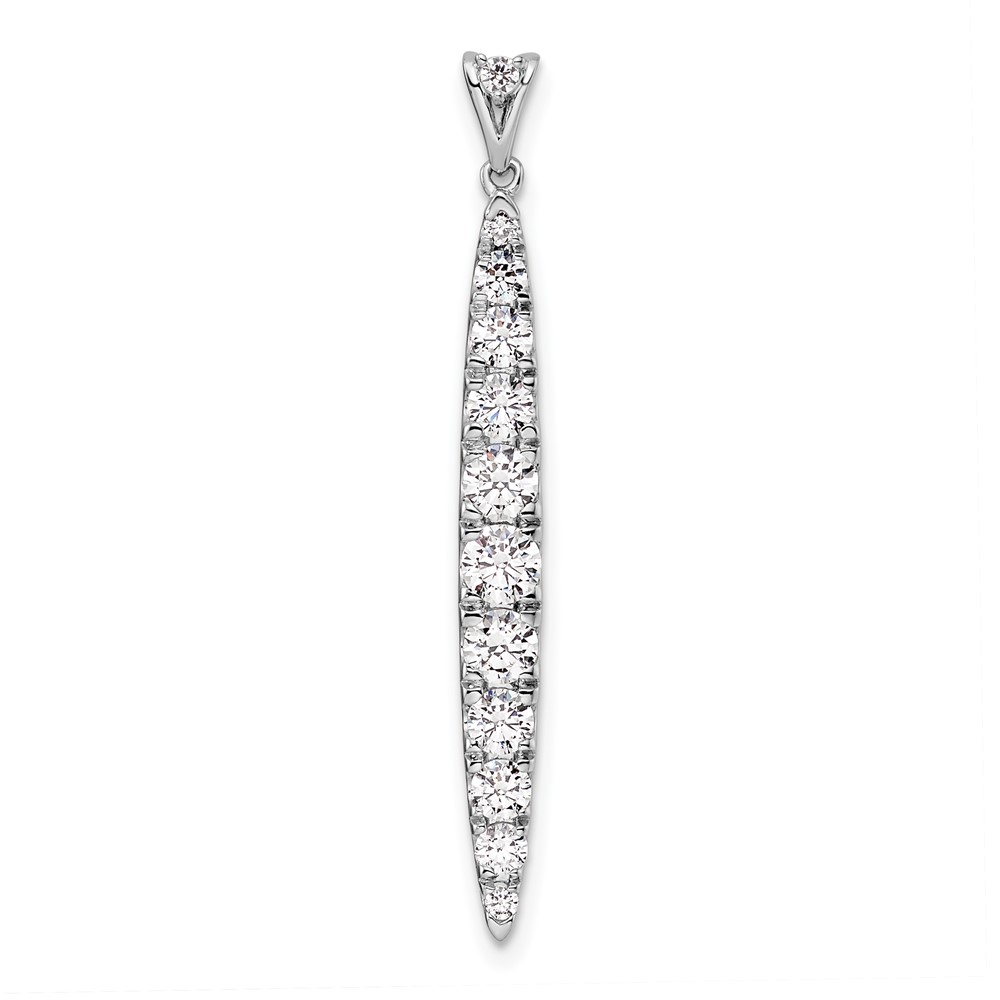 PM9134-100-WAA.jpg 14k White Gold 1 carat Lab Grown Diamond VS/SI+ G+ Fashion Bar Pendant - Image 1