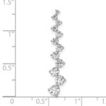 14k White Gold 1 carat Lab Grown Diamond VS/SI+ G+ Fashion Bar Chain Slide Pendant - Image 4