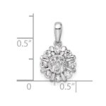 14k White Gold 1/2 carat Lab Grown Diamond VS/SI+ G+ Complete Halo Pendant - Image 4