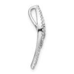 14k White Gold 3/8 carat Lab Grown Diamond VS/SI+ G+ Complete Fashion Chain Slide Pendant - Image 2