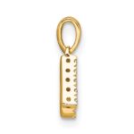 14K  Diamond Letter K  Initial with Bail Pendant - Image 2