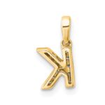 14K  Diamond Letter K  Initial with Bail Pendant - Image 3