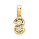 14K  Diamond Letter S Initial with Bail Pendant - Image 3