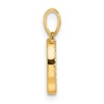 14K Diamond Letter D Initial Pendant - Image 2