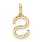 14K Diamond Letter S Initial Pendant - Image 3
