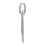 14K White Gold Diamond Initial G Dog Tag Charm - Image 2