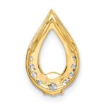 14k Polished 1/4 carat Diamond Teardrop Chain Slide - Image 3
