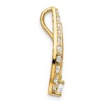 14k 1 carat Lab Grown Diamond VS/SI+ G+ Teardrop Chain Slide Pendant - Image 2