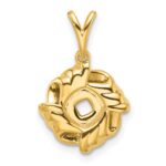 14k 1/5 carat Lab Grown Diamond VS/SI+ G+ Complete Love Knot Pendant - Image 3