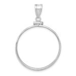 Wideband Distinguished Coin Jewelry Sterling Silver Polished 27.0 x 1.85mm Screw Top Coin Bezel Pendant - Image 3