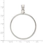Wideband Distinguished Coin Jewelry Sterling Silver Polished 38.2 x 2.8mm Screw Top Coin Bezel Pendant - Image 4
