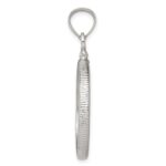 Wideband Distinguished Coin Jewelry Sterling Silver Polished 24.1 x 1.7mm $0.25 Screw Top Coin Bezel Pendant - Image 2