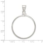 Wideband Distinguished Coin Jewelry Sterling Silver Polished 30.5 x 2.1mm $0.50 Screw Top Coin Bezel Pendant - Image 4