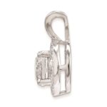 Sterling Silver Rhodium-plated Diamond & White Topaz Pendant - Image 2