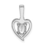 Sterling Silver Rhodium-plated White Topaz & Diam. Pendant - Image 4